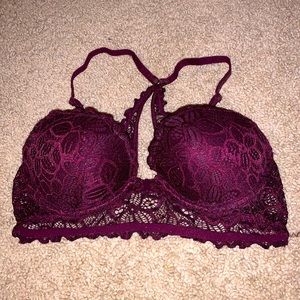 Maroon lace bra 💗